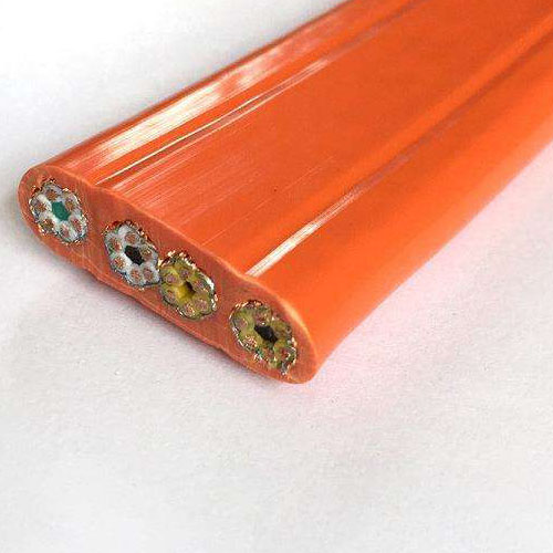 High temperature resistant silicone rubber tensile towed flat cable YGGBJ
