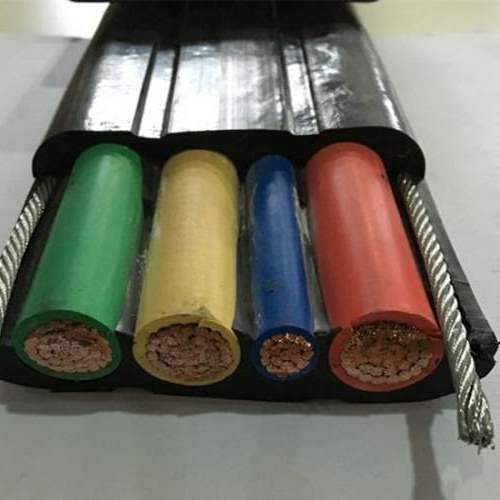 Silicone rubber sheathed flat cable