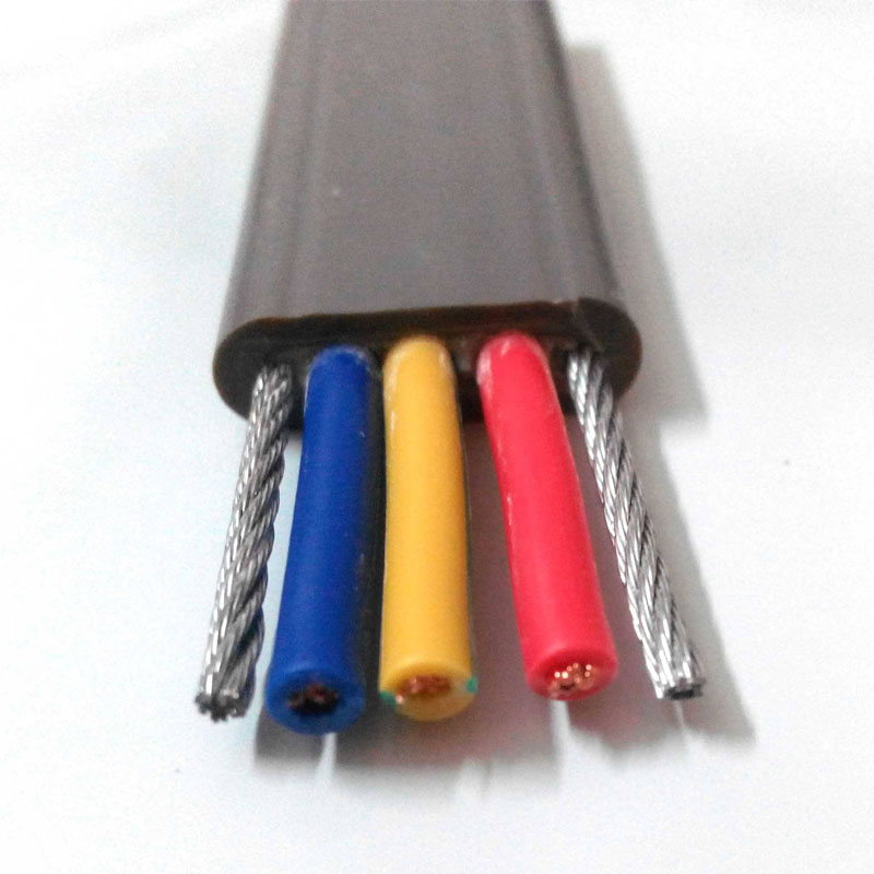 Flat Silicone Rubber Cable with Steel Wire YGCBG for Crane