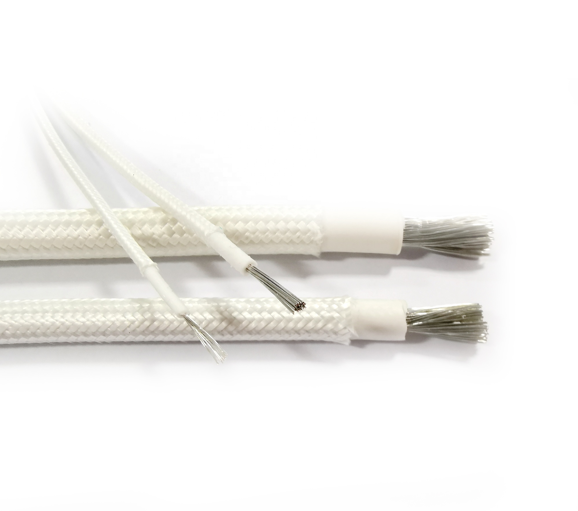 YG Fiberglass Braided Silicon Heating Wire flexible braid textile single core 3 core high temperature 200C silicone rubber cable